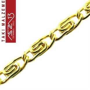 Altın Kaplama 2,5 mm Pirinç Valentino Zincir / Paket İçeriği 1 Metre