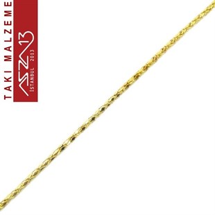 Altın Kaplama 1.5 mm Pirinç Yuvarlak Kafes Fener Zincir / Paket İçeriği 1 Metre