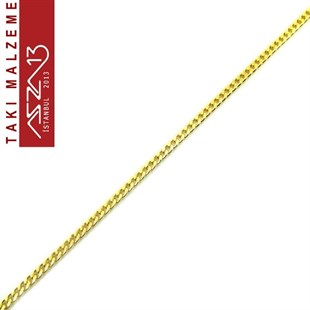 Altın Kaplama 3 mm Pirinç Traşlı Halat Zincir / Paket İçeriği 1 Metre