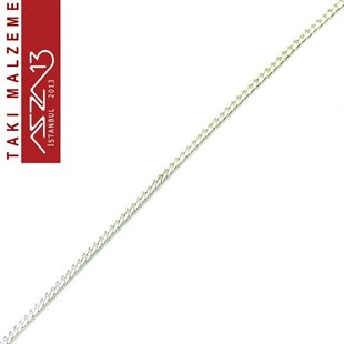Gümüş Kaplama 3 mm Pirinç Traşlı Halat Zincir / Paket İçeriği 1 Metre