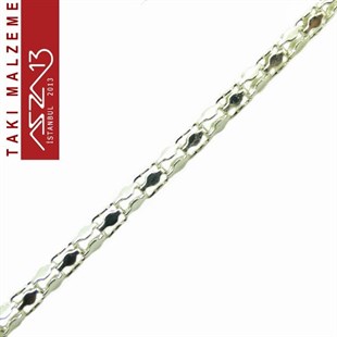 Gümüş Kaplama 1.5 mm Pirinç Yuvarlak Kafes Fener Zincir / Paket İçeriği 1 Metre