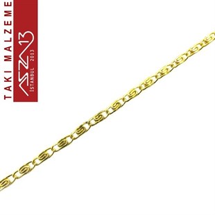 Altın Kaplama 2,5 mm Pirinç Valentino Zincir / Paket İçeriği 1 Metre