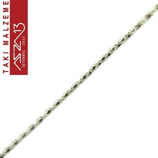Gümüş Kaplama 1.5 mm Pirinç Yuvarlak Kafes Fener Zincir / Paket İçeriği 1 Metre