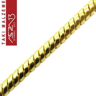 Altın Kaplama 3,5 mm Pirinç Yuvarlak Yılan Zincir / Paket İçeriği 1 Metre