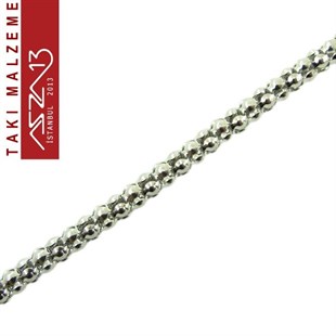 Nikel Kaplama 3,5 mm Fener Örgü 45 cm Uzunluğunda Klipsli Kolye Zinciri  / Paket İçeriği 1 Adet