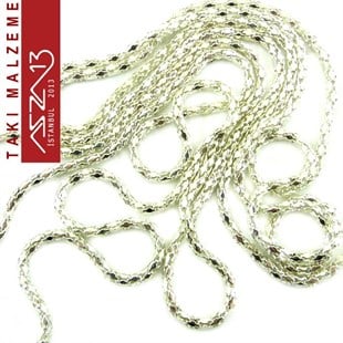 Gümüş Kaplama 1.5 mm Pirinç Yuvarlak Kafes Fener Zincir / Paket İçeriği 1 Metre