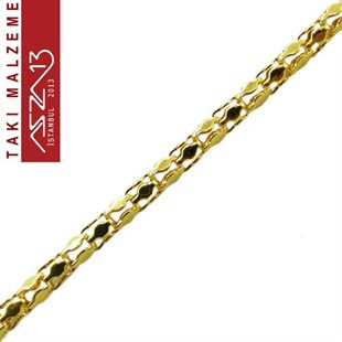 Altın Kaplama 1.5 mm Pirinç Yuvarlak Kafes Fener Zincir / Paket İçeriği 1 Metre