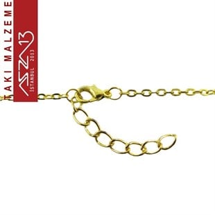Altın Kaplama 2 mm, Ortalama 11 cm Uzunluğunda Klipsli Bileklik  Zinciri / Paket İçeriği 1 Adet