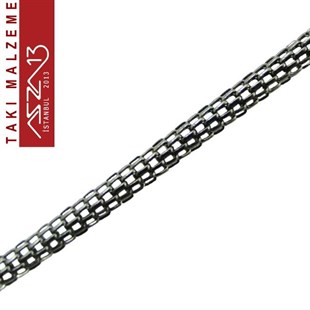 Siyah Nikel Kaplama 1,5 mm Pirinç Yuvarlak Hasır  Zincir / Paket İçeriği 1 Metre