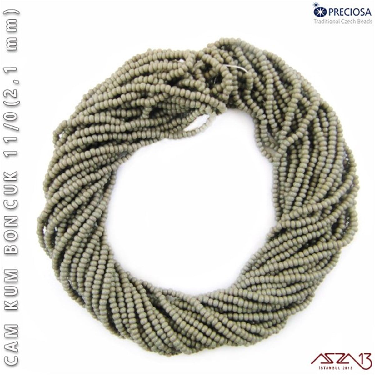 11/0 Numara Kum BoncukBONCUK ve TAŞPreciosaFüme Cam Kum Boncuk 11/0 (2,1 mm) 40 gr