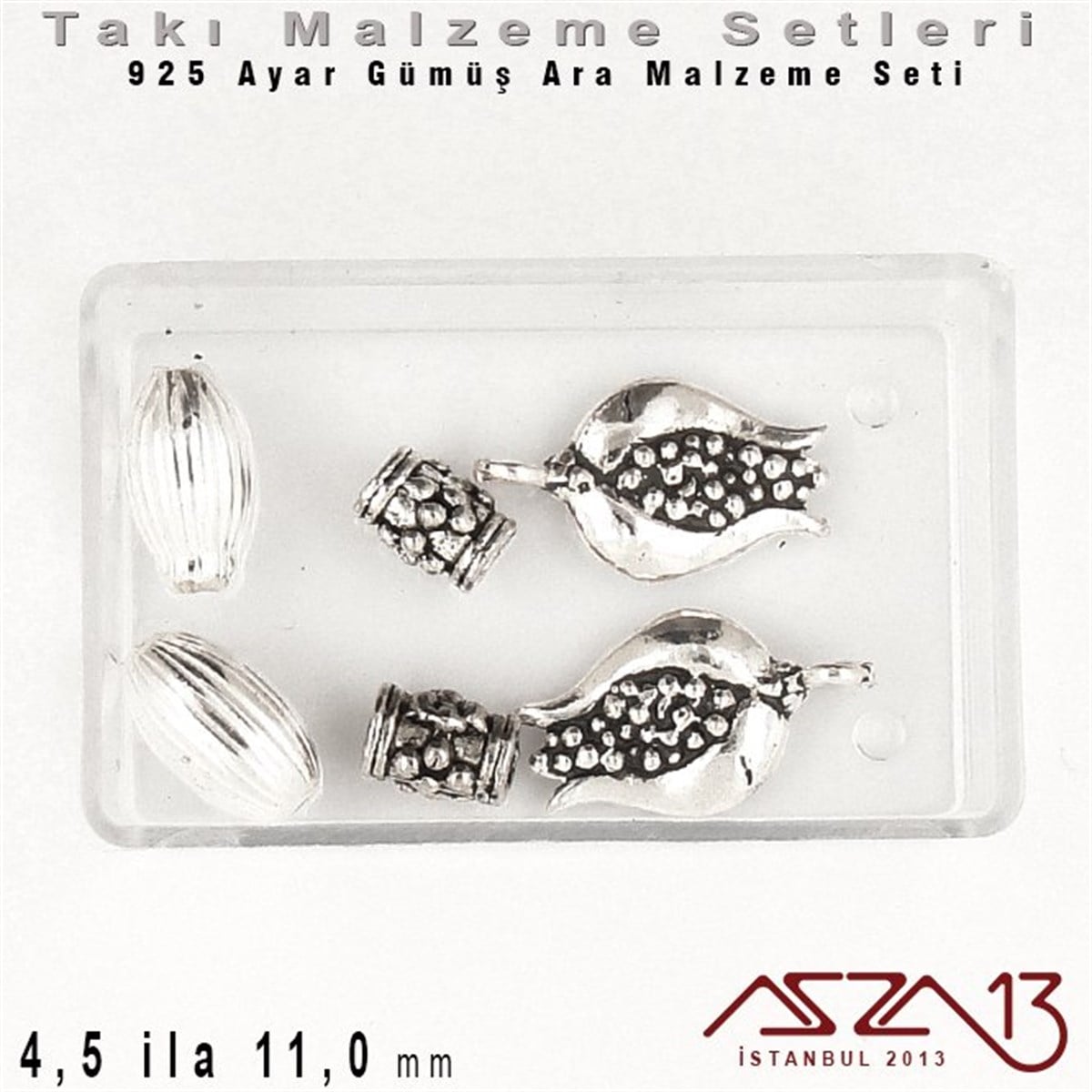 925 Ayar Gümüş Ara Malzeme SetiGÜMÜŞazza13925 K - Gümüş Ara Parça Seti / 3,48 Gram
