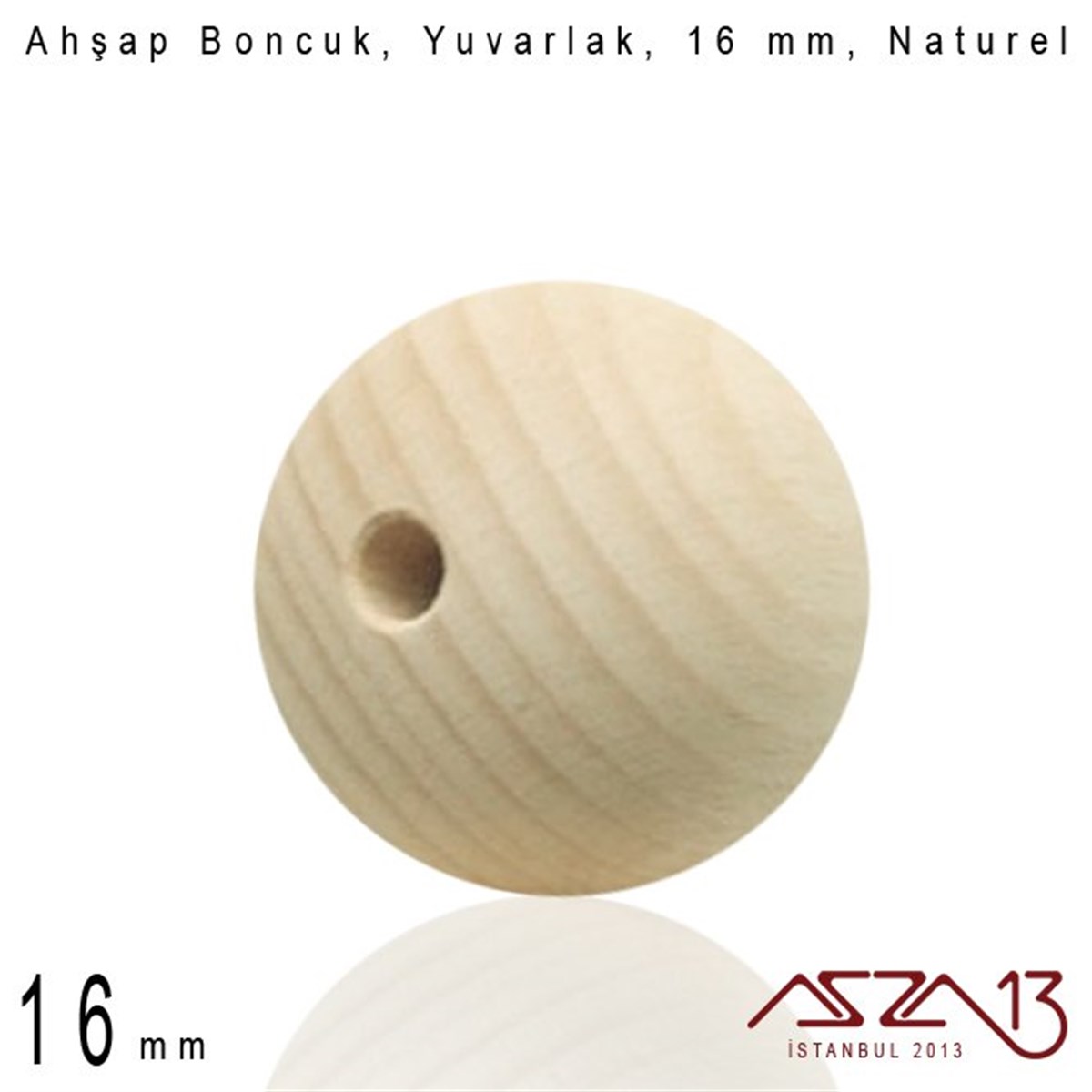 Ahşap BoncukBONCUK ve TAŞMarkasızYuvarlak 16 mm, Naturel Sandal Ağacı, Ahşap Boncuk / Paket İçeriği 4 Adet
