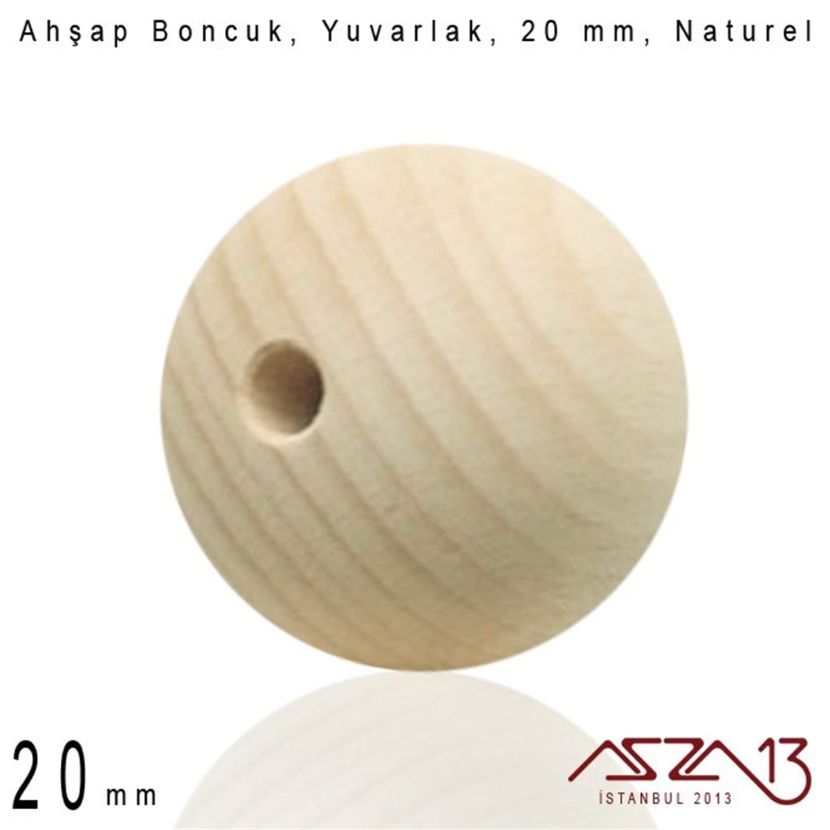 Ahşap BoncukBONCUK ve TAŞMarkasızYuvarlak 20 mm, Naturel Sandal Ağacı, Ahşap Boncuk / Paket İçeriği 2 Adet
