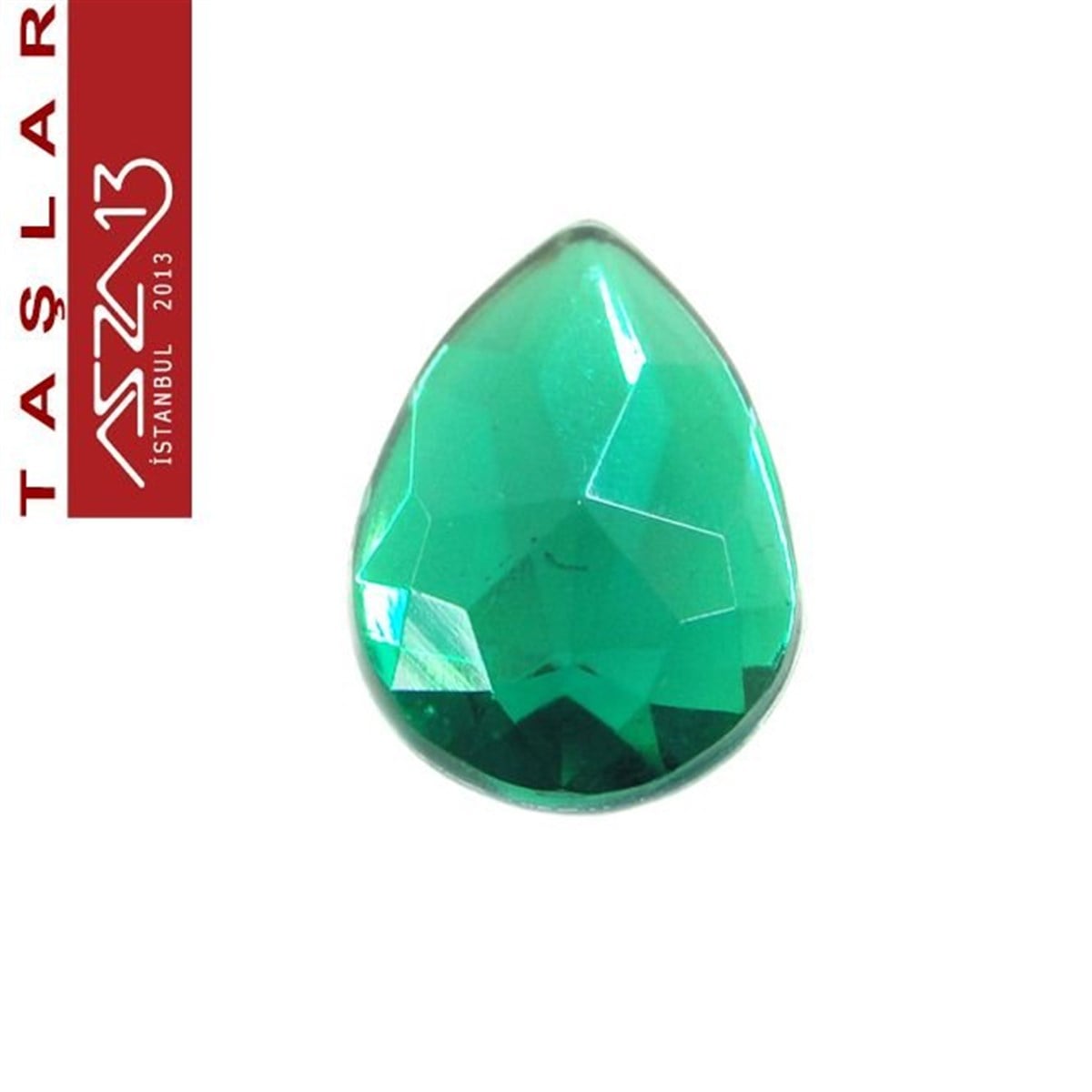 AKRİLİK TAŞKaboşon ve CameoMarkasız10 Adet 13x18 mm Yeşil Renk Damla Akrilik Taş (5 gr)