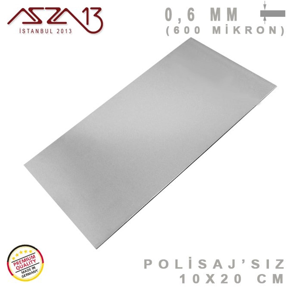 Alpaka Plaka Levha TabakaMETALMarkasız0.6 mm Alpaka Levha (100 mm x 200 mm)
