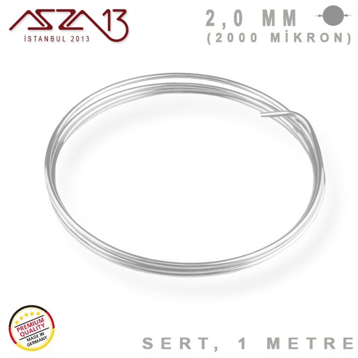 Alpaka TelMETALMarkasız2.0 mm Alpaka Tel / Paket İçeriği 1 m