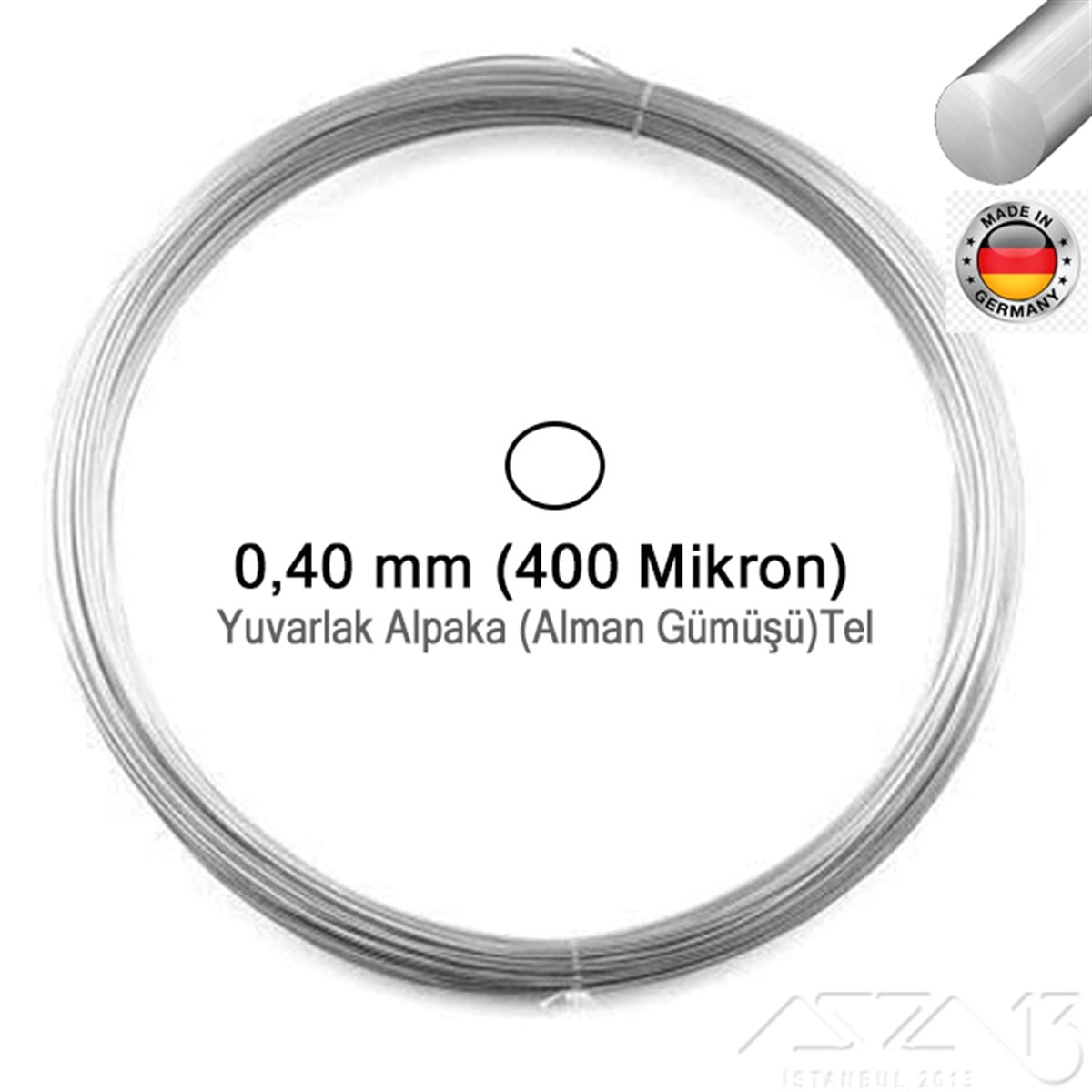 Alpaka Yuvarlak TelAlpaka TelMarkasız01.Mt.Br.Pt.16Alpaka Yuvarlak Tel / 0.4 mm / 5 Metre