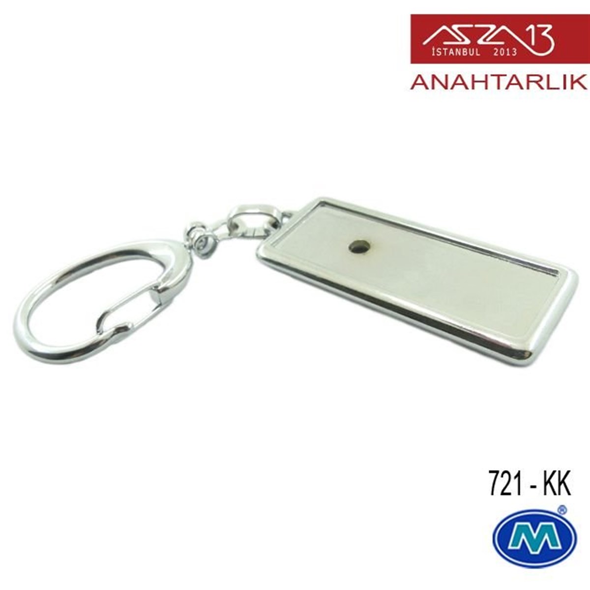 AnahtarlıkDİĞER ÜRÜNLERModül ReklamcılıkMetalik Krom Dikdörtgen (23x109 mm) Çift Taraflı Boş Yuvalı Anahtarlık (721-KK)