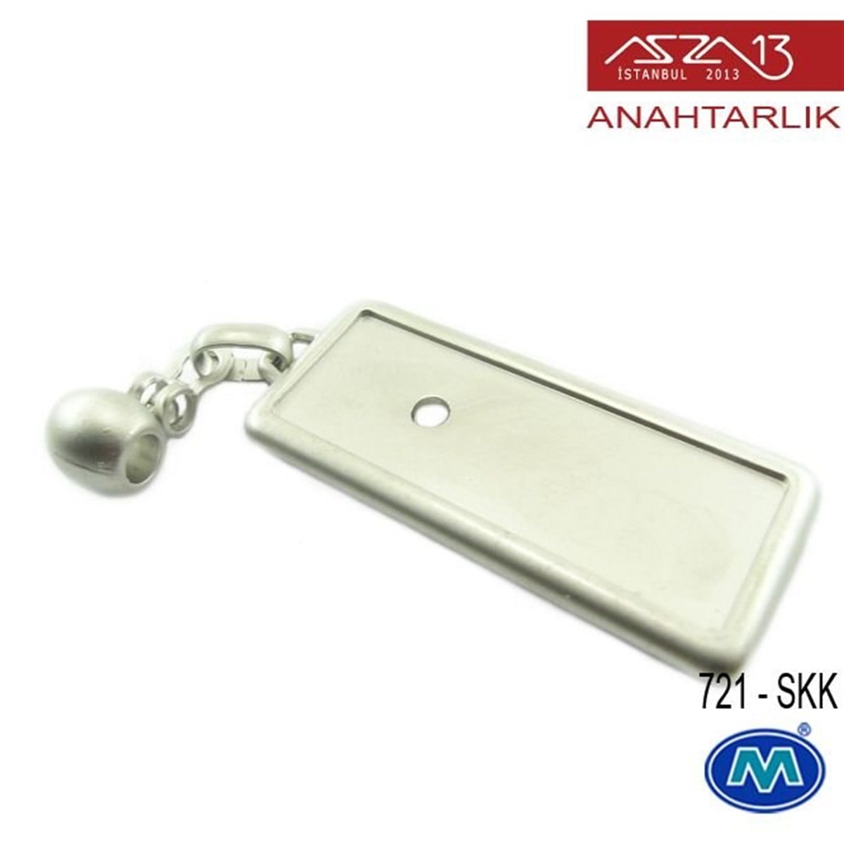 AnahtarlıkDİĞER ÜRÜNLERModül ReklamcılıkKlip'siz Metalik Saten Krom Dikdörtgen (23x85 mm) Çift Taraflı Boş Yuvalı Anahtarlık (721-SKK)