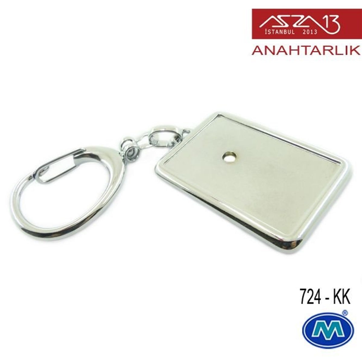 AnahtarlıkDİĞER ÜRÜNLERModül ReklamcılıkMetalik Krom Dikdörtgen (31x102 mm) Çift Taraflı Boş Yuvalı Anahtarlık (724-KK)