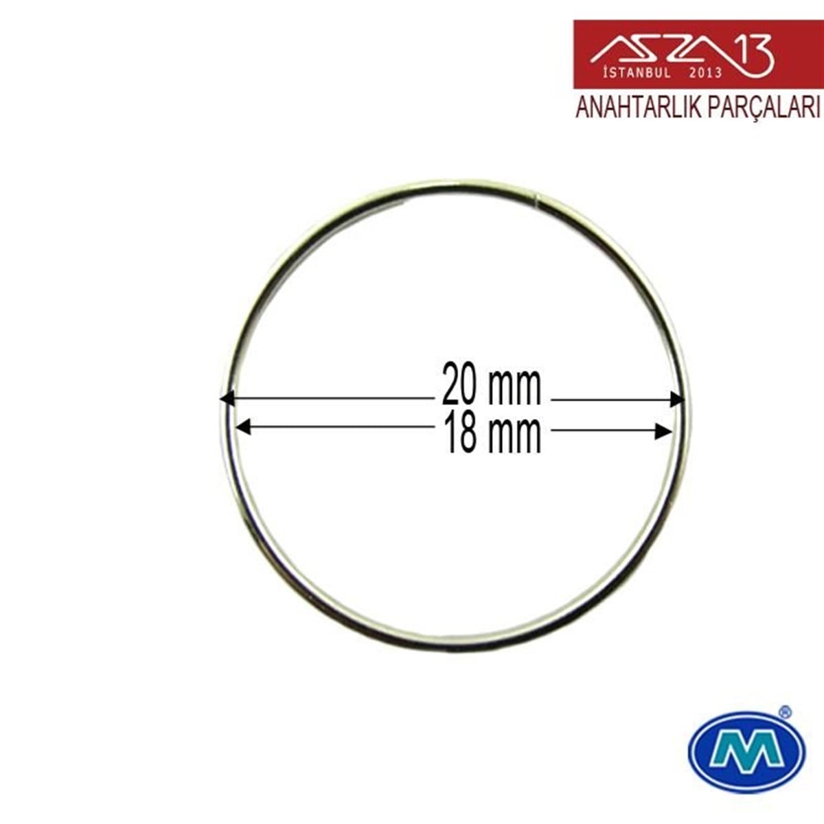 AnahtarlıkDİĞER ÜRÜNLERModül ReklamcılıkKrom Kaplamalı Anahtarlık Yayı Küçük Düz Halka 20 mm / Paket İçeriği 5 Adet