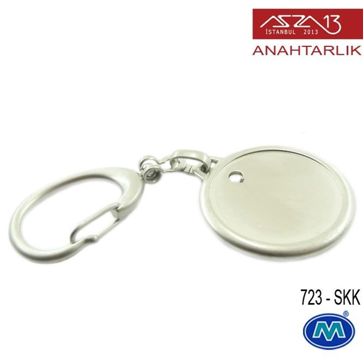 AnahtarlıkDİĞER ÜRÜNLERModül ReklamcılıkMetalik Saten Krom Yuvarlak (36x93 mm) Çift Taraflı Boş Yuvalı Anahtarlık (723-SKK)