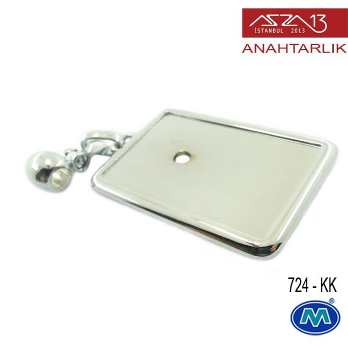 AnahtarlıkDİĞER ÜRÜNLERModül ReklamcılıkKlip'siz Metalik Krom Dikdörtgen (31x78 mm) Çift Taraflı Boş Yuvalı Anahtarlık (724-KK)