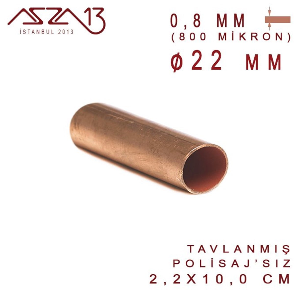 Bakır Boru HalkaMETALMarkasızBakır Boru (22 mm x 100 mm)