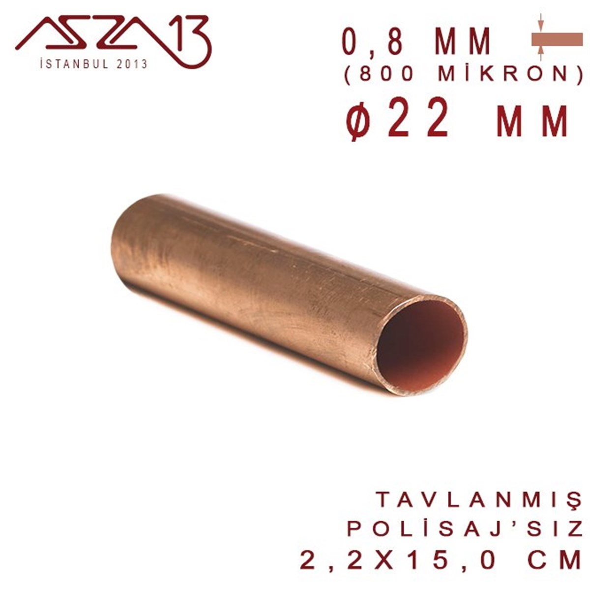 Bakır Boru HalkaMETALMarkasızBakır Boru (22 mm x 150 mm)