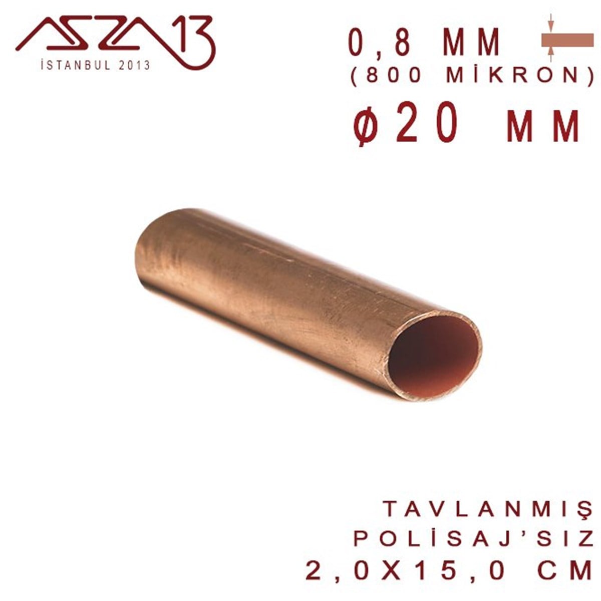 Bakır Boru HalkaMETALMarkasızBakır Boru (20 mm x 150 mm)