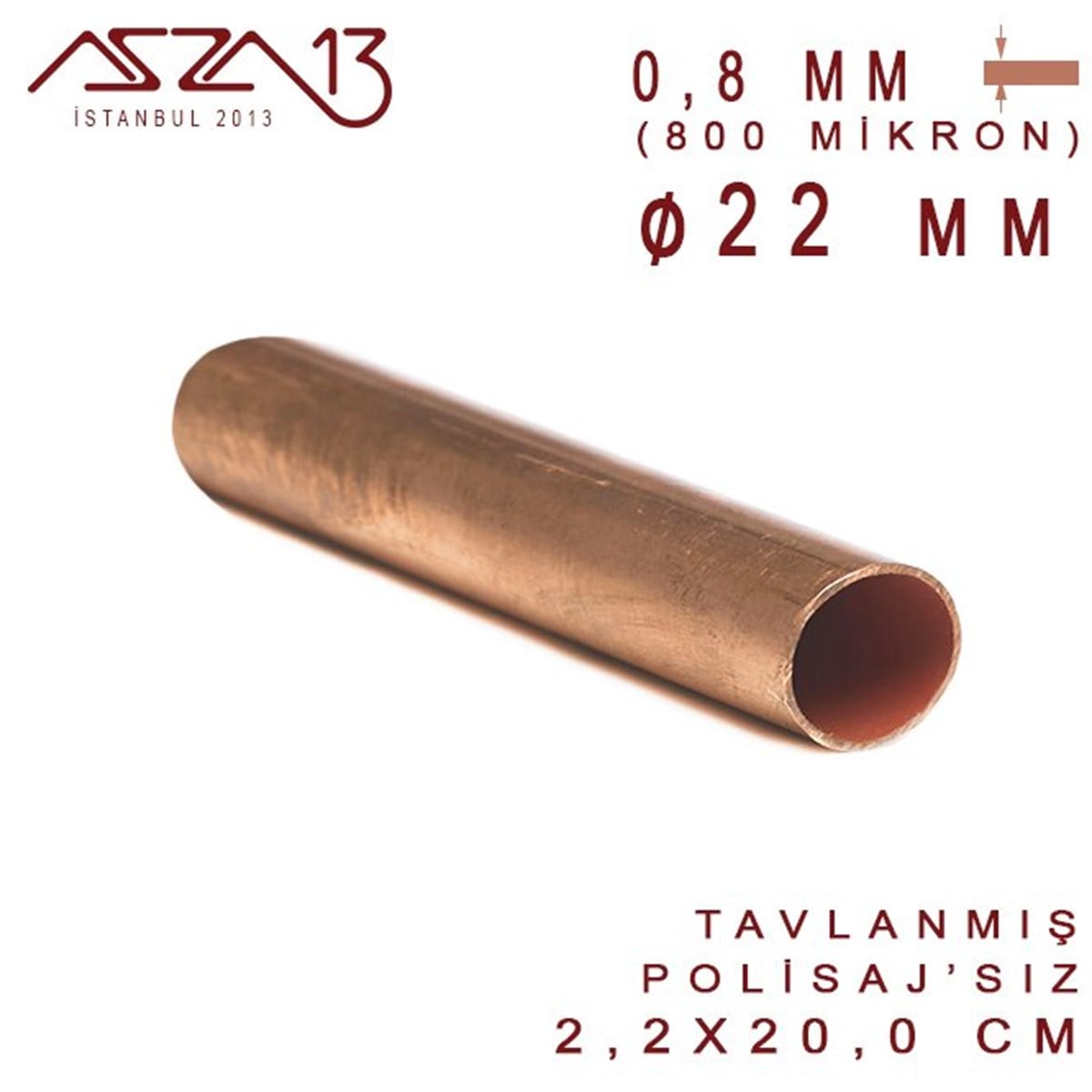 Bakır Boru HalkaMETALMarkasızBakır Boru (22 mm x 200 mm)