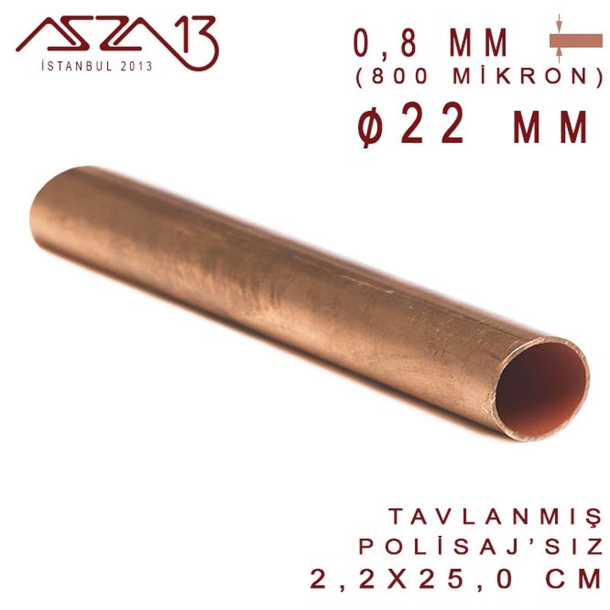 Bakır Boru HalkaMETALMarkasızBakır Boru (22 mm x 250 mm)