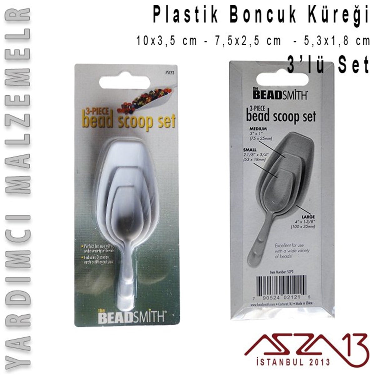 Boncuk, Taş, İnci Kürek ve ÇanaklarıALET, ARAÇ ve GEREÇBeadSmithPlastik Taş Küreği (3 Boy)