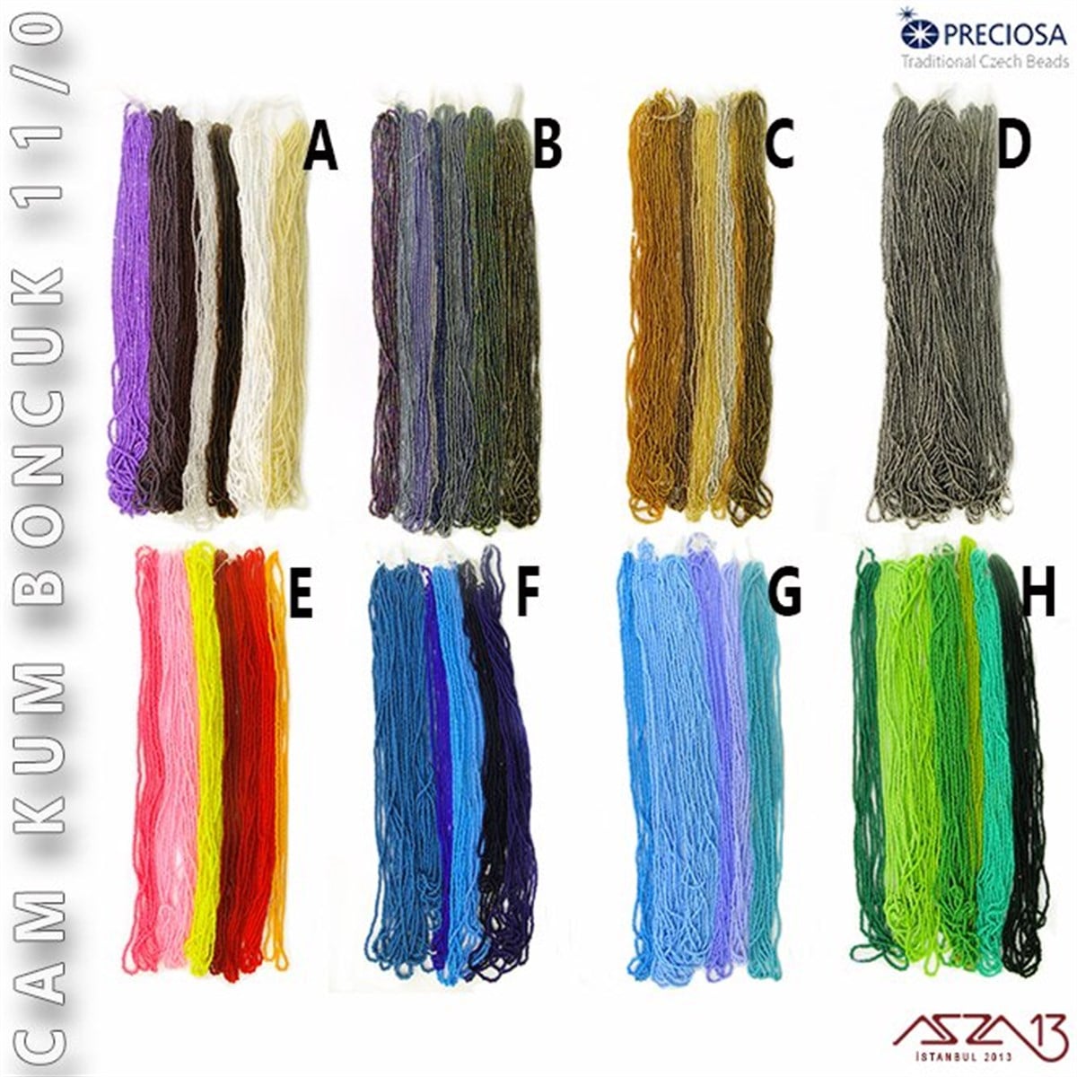 Cam Kum Boncuk 11/0 NumaraBONCUK ve TAŞPreciosaKarışık Renk Cam Kum Boncuk 11/0 (2,1 mm)