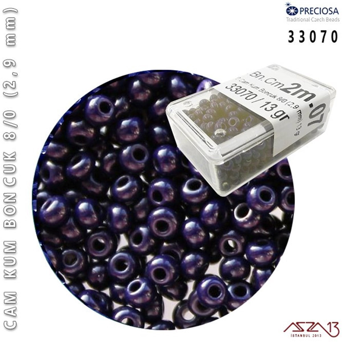 Cam Kum Boncuk 8/0 NumaraBONCUK ve TAŞPreciosa33070 Cam Kum Boncuk 8/0 (2,9 mm) 13 gr