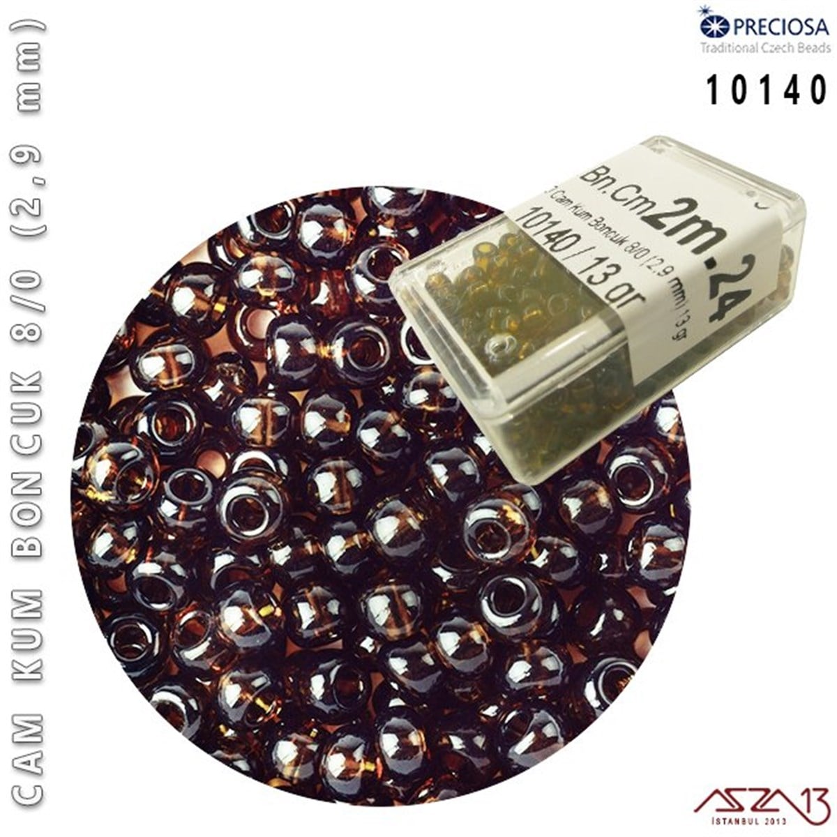 Cam Kum Boncuk 8/0 NumaraBONCUK ve TAŞPreciosa10140 Cam Kum Boncuk 8/0 (2,9 mm) 13 gr