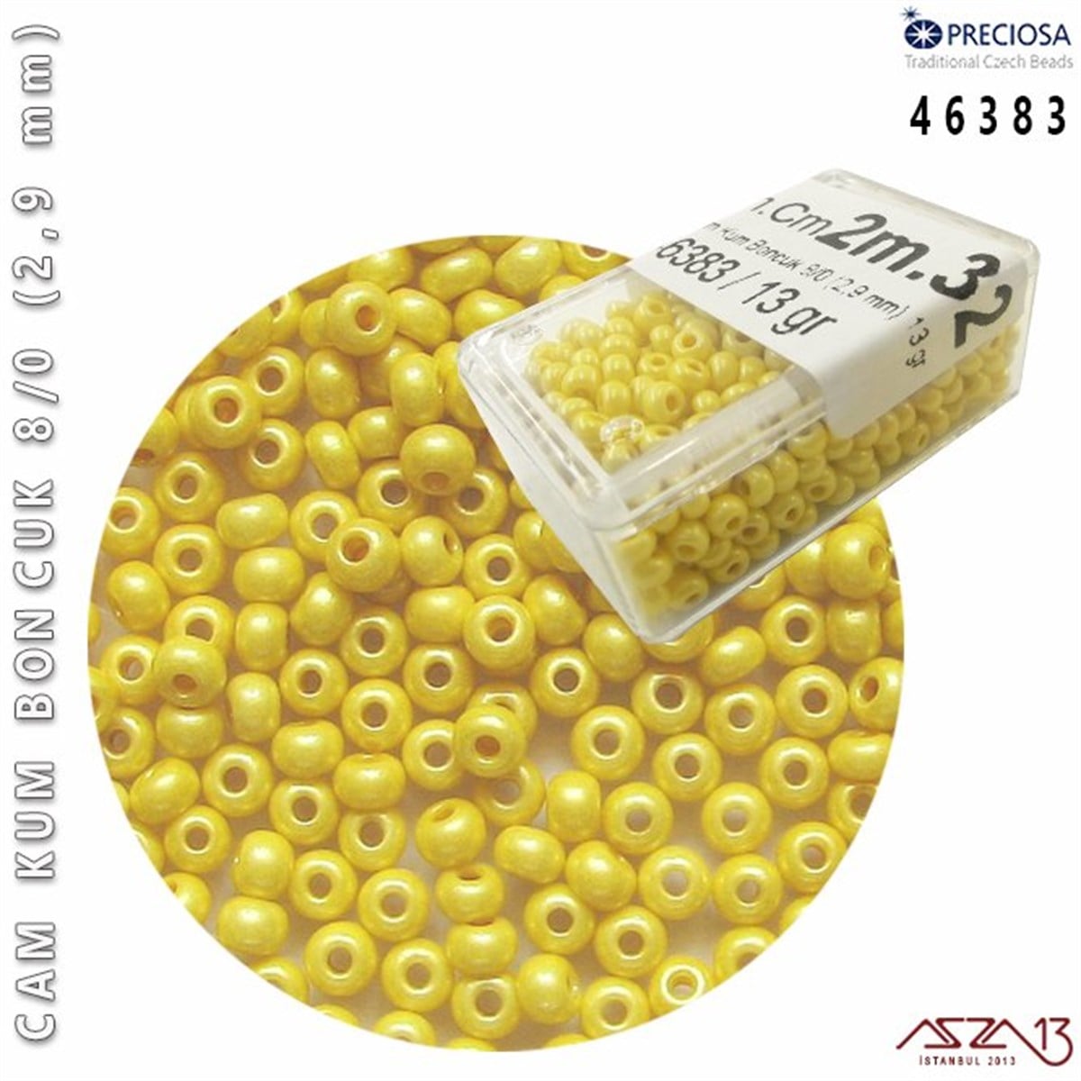 Cam Kum Boncuk 8/0 NumaraBONCUK ve TAŞPreciosa46383 Cam Kum Boncuk 8/0 (2,9 mm) 13 gr