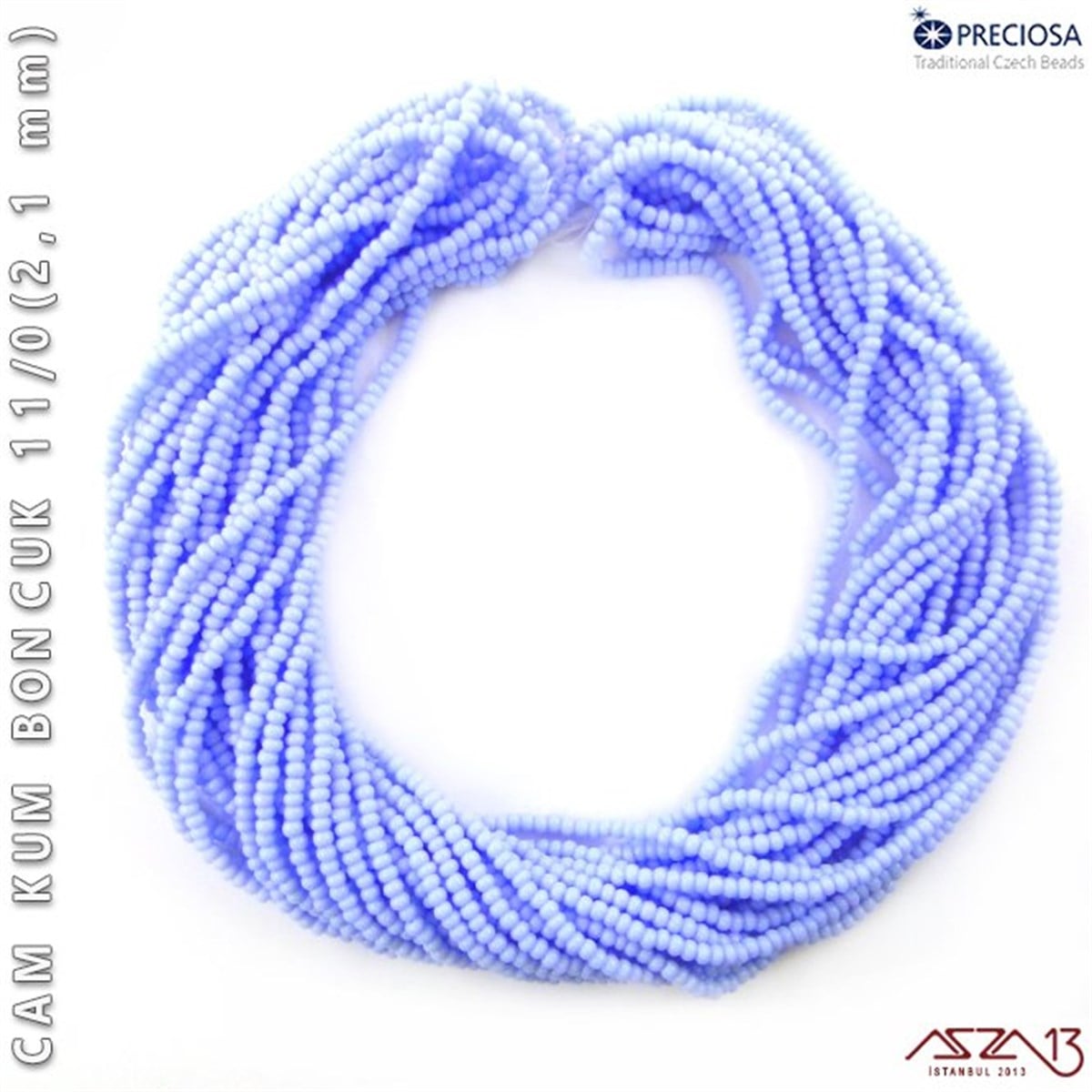 Cam Kum BoncukBONCUK ve TAŞPreciosaAçık Lavanta Cam Kum Boncuk 11/0 (2,1 mm) 40 gr