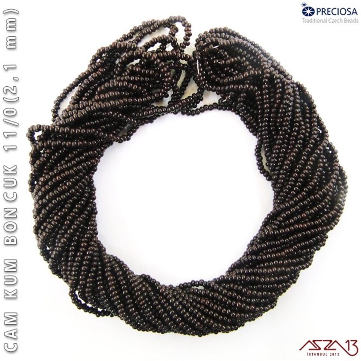 Cam Kum BoncukBONCUK ve TAŞPreciosaKahverengi Cam Kum Boncuk 11/0 (2,1 mm) 40 gr