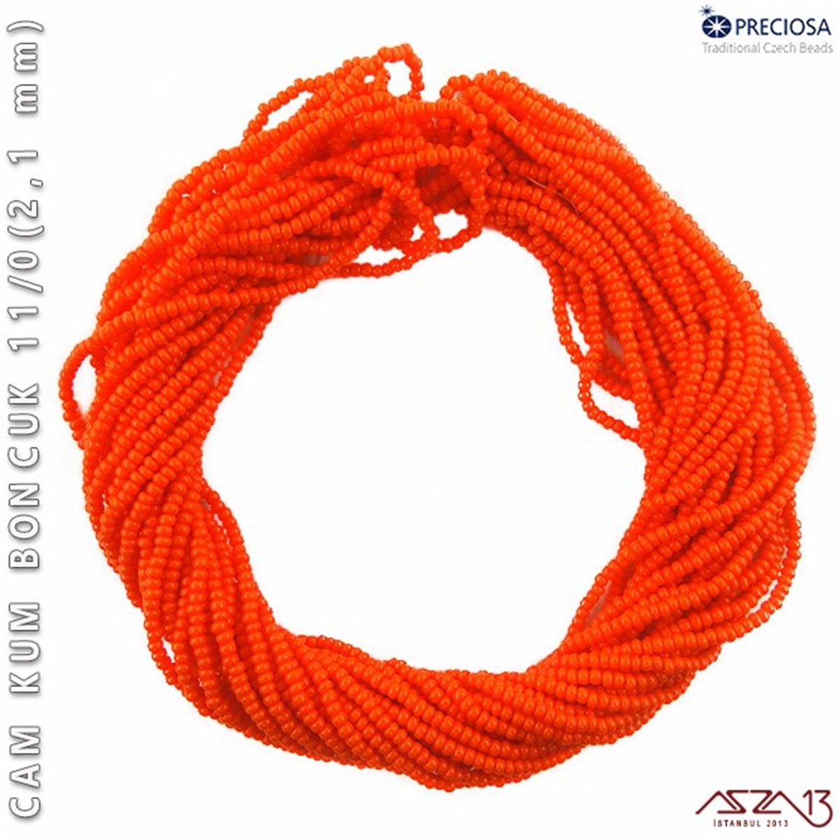 Cam Kum BoncukBONCUK ve TAŞPreciosaKoyu Turuncu Cam Kum Boncuk 11/0 (2,1 mm) 40 gr