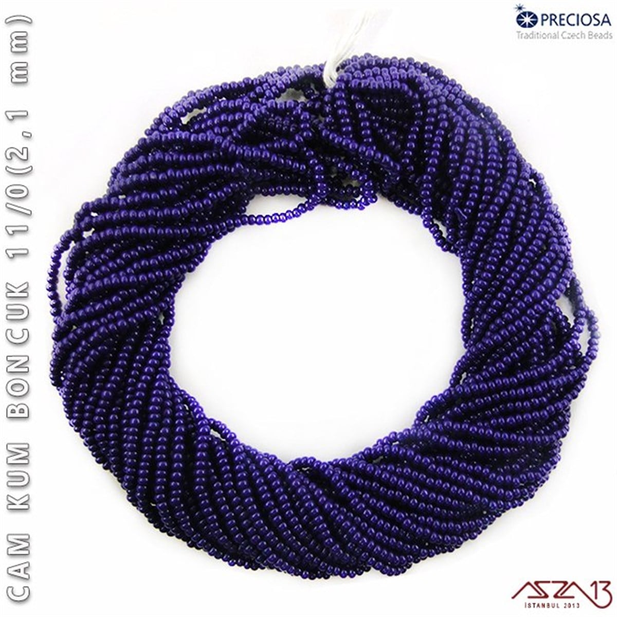 Cam Kum BoncukBONCUK ve TAŞPreciosaLacivert Cam Kum Boncuk 11/0 (2,1 mm) 40 gr