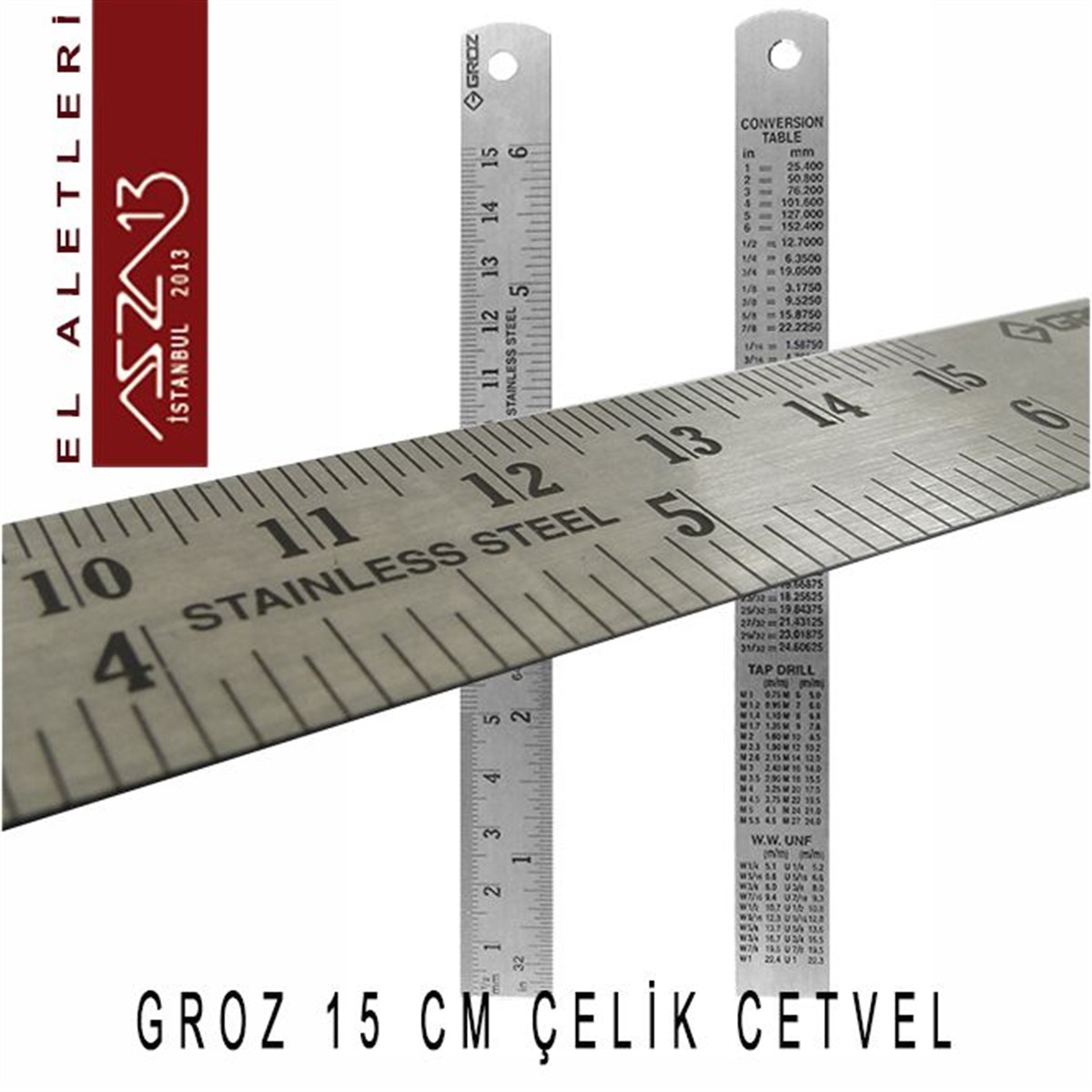 Çelik CetvelALET, ARAÇ ve GEREÇGrozÇelik Cetvel 15 cm