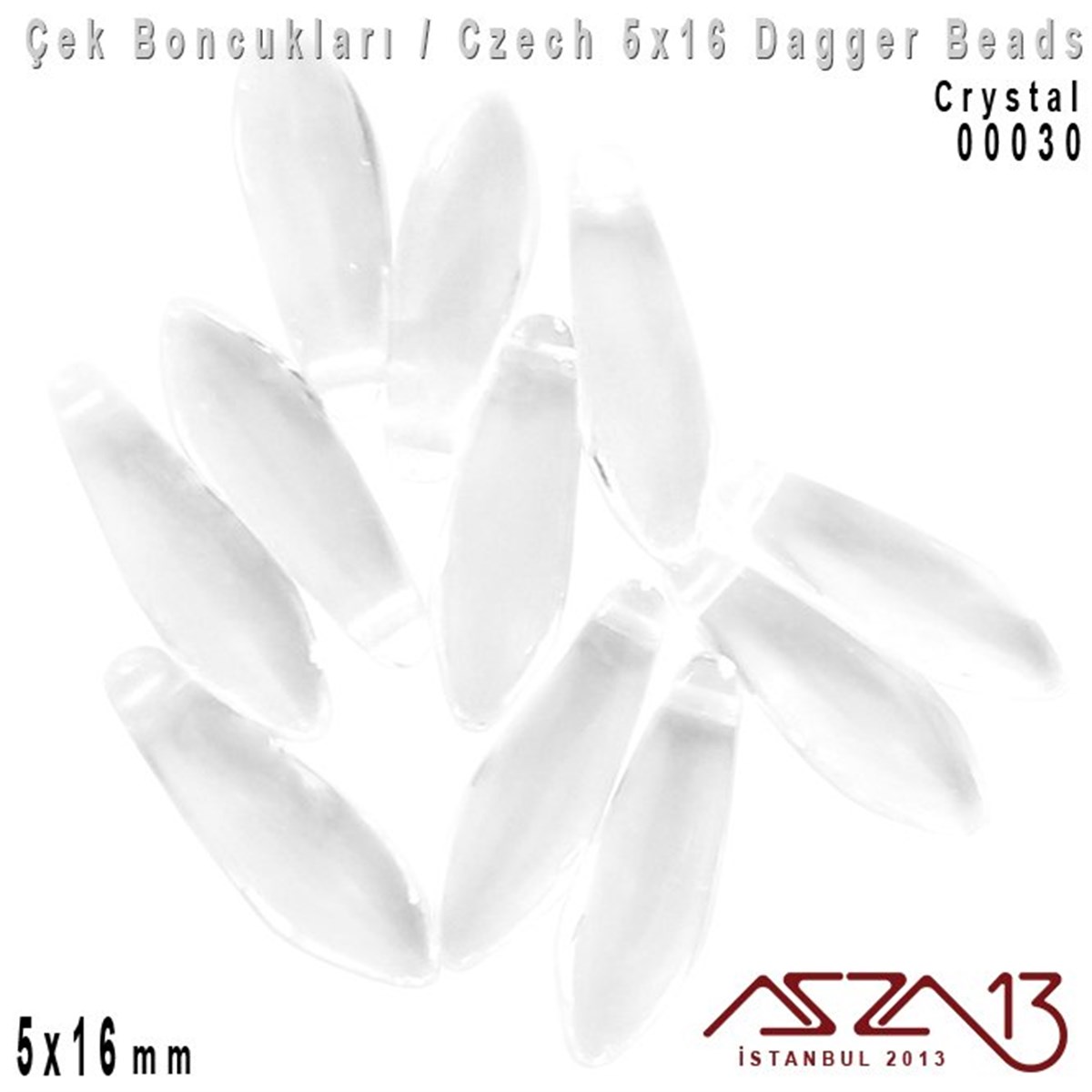 Dagger BoncukÇek BoncuklarıMarkasızDagger Boncuk - 5x16 mm - 00030* / 12 Adet