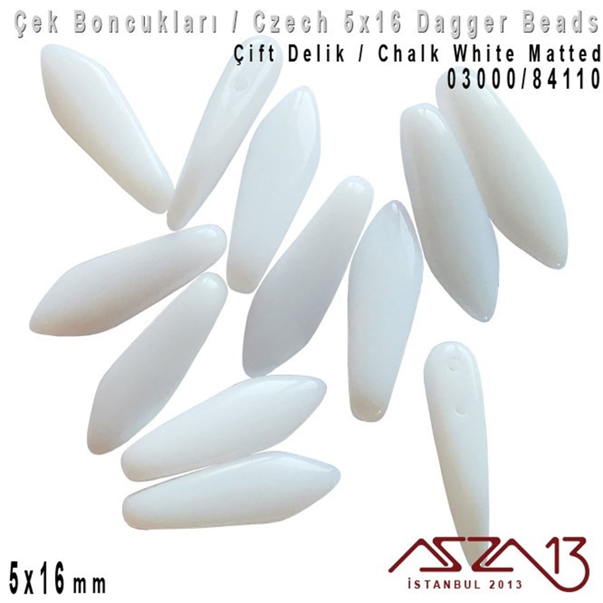 Dagger BoncukÇek BoncuklarıMarkasızDagger Boncuk - 5x16 mm - 03000*84110 / 12 Adet