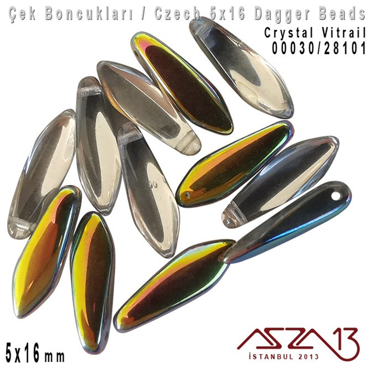 Dagger BoncukÇek BoncuklarıMarkasızDagger Boncuk - 5x16 mm - 00030*28101 / 12 Adet