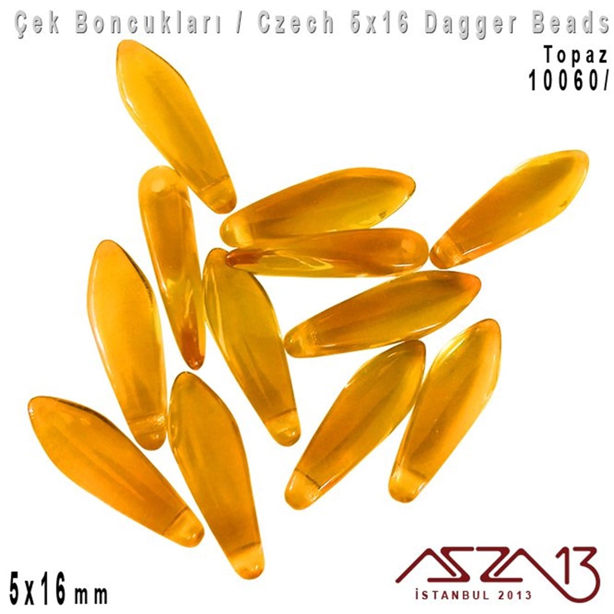 Dagger BoncukÇek BoncuklarıMarkasızDagger Boncuk - 5x16 mm - 10060* / 12 Adet