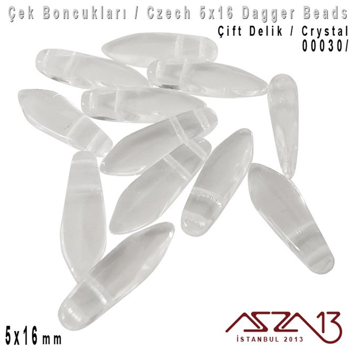 Dagger BoncukÇek BoncuklarıMarkasızDagger Boncuk - 5x16 mm - 00030* / 12 Adet