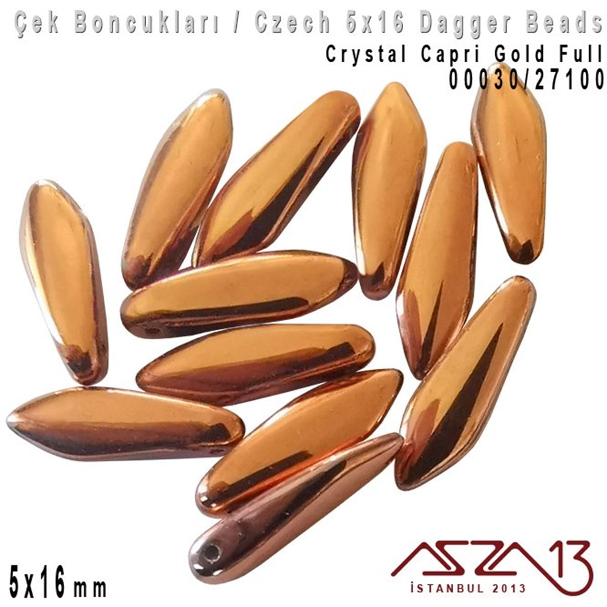 Dagger BoncukÇek BoncuklarıMarkasızDagger Boncuk - 5x16 mm - 00030*27100 / 12 Adet
