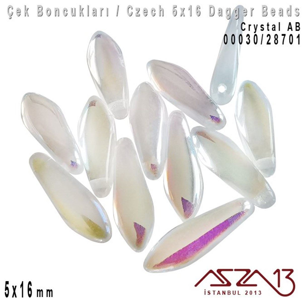 Dagger BoncukÇek BoncuklarıMarkasızDagger Boncuk - 5x16 mm - 00030*28701 / 12 Adet