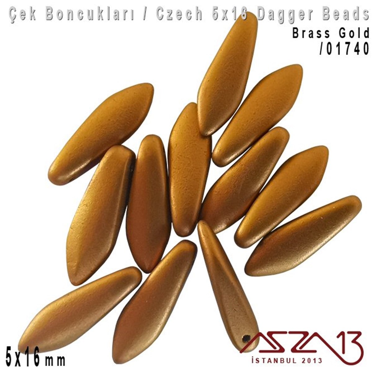 Dagger BoncukÇek BoncuklarıMarkasızDagger Boncuk - 5x16 mm - *01740 / 12 Adet
